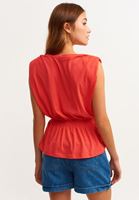 Bayan Kırmızı Vatkalı Bluz ( MODAL )