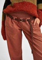 Bayan Kiremit Beli Lastikli Düşük Bel Pantolon