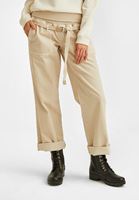 Women Beige Low Rise Cotton Pant