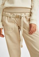 Women Beige Low Rise Cotton Pant