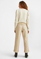 Women Beige Low Rise Cotton Pant