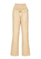 Women Beige Low Rise Cotton Pant