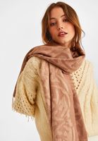 Bayan Pembe Desenli Uzun Şal