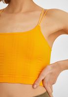 Bayan Sarı Sırt Detaylı Atlet