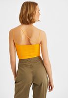 Bayan Sarı Sırt Detaylı Atlet