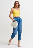 Women Yellow V-Neck Seamless Bodycon Tank Top