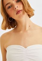 Bayan Beyaz Straplez