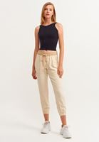 Bayan Siyah Jakarlı Dikişsiz Crop Atlet