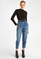 Bayan Siyah Uzun Kollu Dikişsiz Tişört