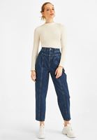 Bayan Krem Uzun Kollu Dikişsiz Tişört