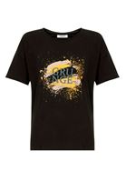 Bayan Siyah  Baskılı Tişört