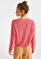 Bayan Pembe Bisiklet Yaka Kısa Kazak