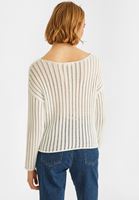 Bayan Beyaz Bot Yaka Ajurlu Kazak