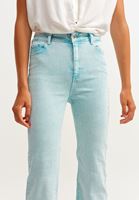 Bayan Mavi Yüksek Bel Bol Paça Pantolon