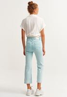 Bayan Mavi Yüksek Bel Bol Paça Pantolon