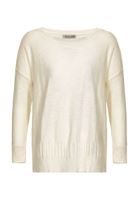 Bayan Krem Kayık Yaka Kazak