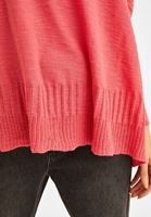 Bayan Pembe Kayık Yaka Kazak