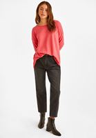 Bayan Pembe Kayık Yaka Kazak