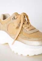 Bayan Krem Kalın Tabanlı Sneaker