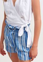 Bayan Beyaz Beli Bağlama Detaylı Gömlek