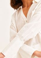 Bayan Beyaz Oversize Gömlek