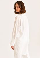 Bayan Beyaz Oversize Gömlek