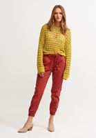 Bayan Bordo Bağcık Detaylı Jogger Pantolon ( TENCEL™ )