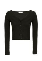 Bayan Siyah Düğme Detaylı Bluz