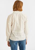 Bayan Beyaz Fırfır Detaylı Gömlek