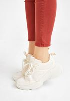 Bayan Beyaz Kalın Tabanlı Sneaker
