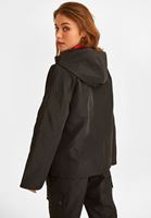 Bayan Siyah Kanguru Cepli Yağmurluk