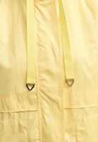 Bayan Sarı Casual Cepli ve Kapüşonlu Yağmurluk