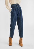 Bayan Mavi Ultra Yüksek Bel Slouchy Pantolon