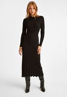 Bayan Siyah  Uzun Triko Elbise