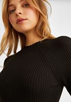 Bayan Siyah  Uzun Triko Elbise