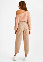 Women Beige Ultra High Rise Slouchy Jean