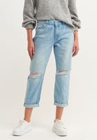 Bayan Mavi Düşük Bel Boyfriend Denim Pantolon