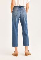 Bayan Mavi Düşük Bel Boyfriend Denim Pantolon