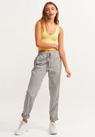 Bayan Gri Yumuşak Dokulu Baggy Pantolon ( TENCEL™ )