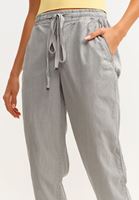 Bayan Gri Yumuşak Dokulu Baggy Pantolon ( TENCEL™ )