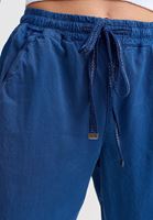 Bayan Lacivert Beli Lastikli Havuç Pantolon ( TENCEL™ )