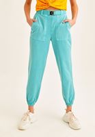 Bayan Mavi Yüksek Bel Jogger Pantolon ( TENCEL™ )