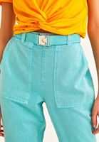 Bayan Mavi Yüksek Bel Jogger Pantolon ( TENCEL™ )