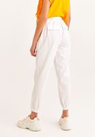Women White High Rise Jogger Pants (TENCEL ™)