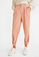 Bayan Pembe Yüksek Bel Çıtçıt Detaylı Pantolon  ( TENCEL™ )