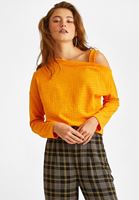 Bayan Turuncu Omuz Detaylı Bluz