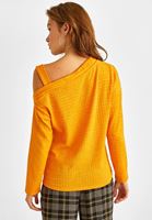 Bayan Turuncu Omuz Detaylı Bluz