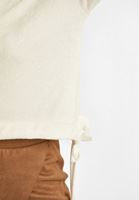 Women Cream Roll Neck Pullover