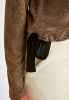 Bayan Kahverengi Büzgü Detaylı Bluz