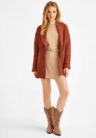 Bayan Bej Kemer Detaylı Şort Etek